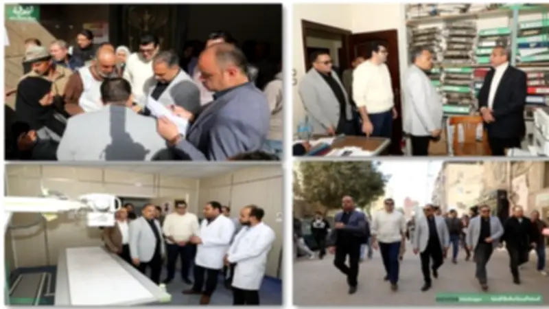 محافظ الشرقية يقوم بزيارة مفاجئة للمركز التكنولوجي ومستشفى كفر صقر لتفقد الخدمات