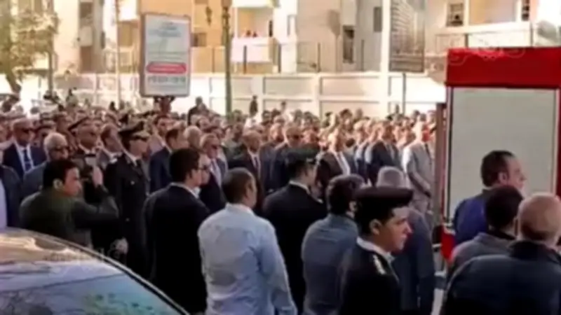 جنازة عسكرية مهيبة في المنيا لتشييع اللواء مصطفى خليل مفتش داخلية سوهاج