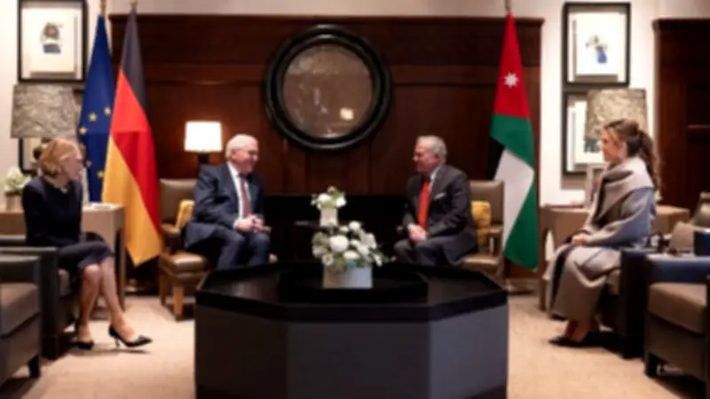 الملك عبد الله الثاني يلتقي شتاينماير: وقف التصعيد بالضفة ودعم الهدنة في غزة أولوية