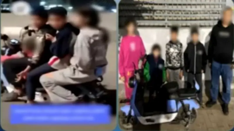 ضبط طفال يقودون دراجة كهربائية في بولاق الدكرور ووالدهم ومالكها