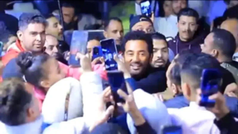 تدخل أمني لتهدئة الجماهير أثناء تصوير عمرو سعد لمسلسل إفراج ونشوى مصطفى تمدح مايا أشرف زكي