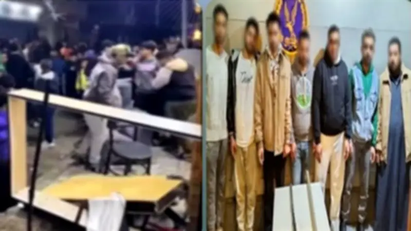 مشاجرة عنيفة بسبب 