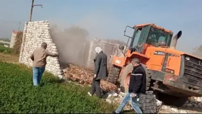 محافظة بني سويف تزيل 219 حالة تعدٍ على الأراضي الزراعية وأملاك الدولة في حملات مكثفة