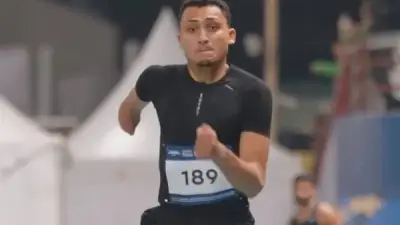 رئيس جامعة العاصمة يهنئ يوسف جمال ببرونزية الوثب الطويل في دبي