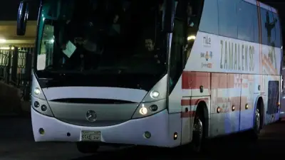 حافلة الزمالك تصل ستاد قناة السويس استعدادًا لمواجهة كايزر تشيفز في الكونفدرالية