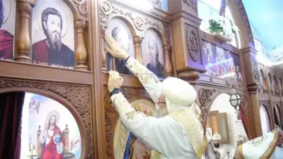 الأنبا إيلاريون يدشن كنيسة القديسين أباكير ويوحنا في إيبارشية البحيرة