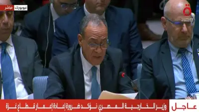 وزير الخارجية يؤكد ضرورة إعادة إعمار غزة واستعادة مقومات الحياة الطبيعية