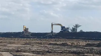 إزالة تعدٍ على أرض زراعية لإنشاء مزرعة سمكية مخالفة في الدقهلية