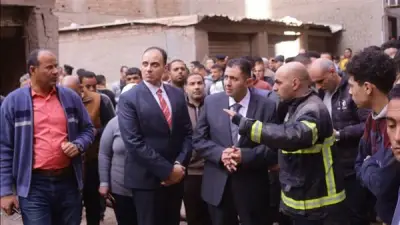 محافظ دمياط يتفقد حريق قرية الشعراء ويوجه بتشكيل لجنة هندسية عاجلة