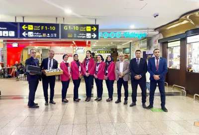 فوانيس وزينة مطار القاهرة تزين الاحتفالات بشهر رمضان المبارك