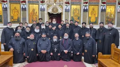 الأنبا ميخائيل يترأس خلوة روحية لكهنة إيبارشية حلوان في دير المحرق