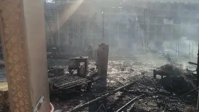 السيطرة على حريق بخيمة رمضانية أمام بوابة توشكي دون خسائر بشرية