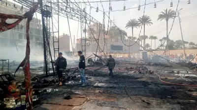 السيطرة على حريق هائل في خيمة رمضانية بالمنصورة دون إصابات بشرية