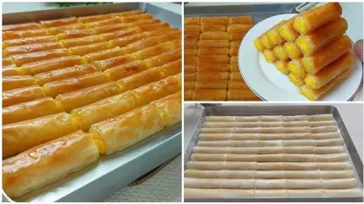 طريقة عمل رولات الجلاش الحلو بالكاسترد: حلوى رمضانية فاخرة وسهلة التحضير