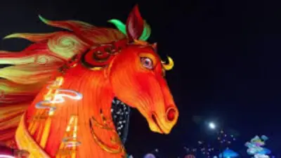 موكب تنانين وخيول يزين الحي الصيني في لندن احتفالاً برأس السنة القمرية