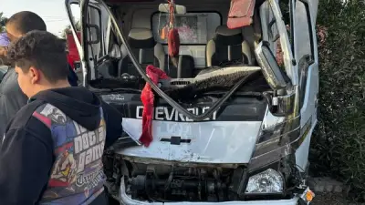 إصابة سائقين في حادث تصادم سيارتي نقل على طريق أسيوط-الغنايم بالقرب من قرية المشايعة