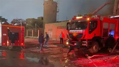 قوات الحماية المدنية تسيطر على حريق محل مراتب بالقناطر الخيرية دون إصابات