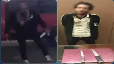 ضبط عامل استعرض سلاحين أبيضين في شوارع المحلة بعد فيديو مرعب