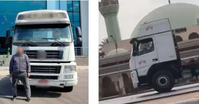 سقوط سائق شاحنة من فوق كوبري برعوونة بالبحيرة في حادث مروع