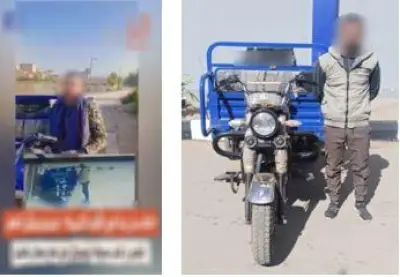 كشف لغز سرقة تروسيكل بعد تداول فيديو الواقعة على السوشيال ميديا