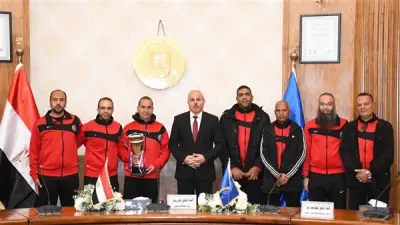 جامعة قناة السويس تحتفي بمنتخبها الرياضي بعد تتويجه بدوري المصالح الحكومية للمرة الثالثة
