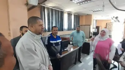 سكرتير عام بني سويف يتفقد سير العمل بملف التصالح في مركز إهناسيا