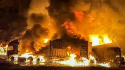 حريق ضخم يلتهم مصفاة نفط في إقليم كراسنودار الروسي بعد هجوم بطائرات مسيرة