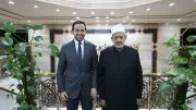شيخ الأزهر يهنئ المستشار محمد عبد السلام بوسام الصداقة من كازاخستان