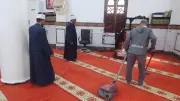 حملات مكثفة لتنظيف وتعقيم المساجد في الوادي الجديد استعداداً لرمضان