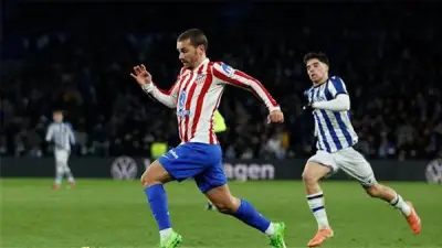 أتلتيكو مدريد يتفوق على ريال سوسيداد 3-2 في مباراة مثيرة بالدوري الإسباني