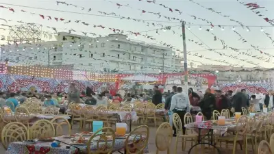 قبطي يُنظم أكبر مائدة إفطار جماعي بالغردقة تستوعب 3500 صائم في رمضان