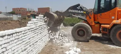 التنمية المحلية تزيل 63 حالة تعدٍ على أملاك الدولة وتسترجع 15 ألف متر مباني و6 أفدنة زراعية