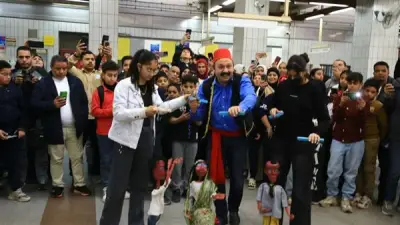 عروض تراثية للأطفال بمحطة مترو جامعة القاهرة تهدف لزيادة الوعي الثقافي