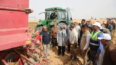 محافظ الوادي الجديد تتفقد مشروعًا زراعيًا متكاملاً ومدرسة يابانية في مركز الداخلة