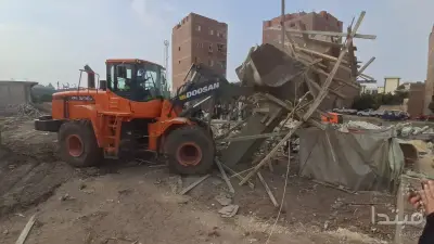 إزالة حالات بناء مخالفة في أبو النمرس بالجيزة ضمن حملة مكثفة