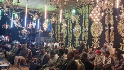 قيادات الإسماعيلية تشارك في عزاء ثلاثة شباب ضحايا حادث تصادم مروع على الطريق الصحراوي