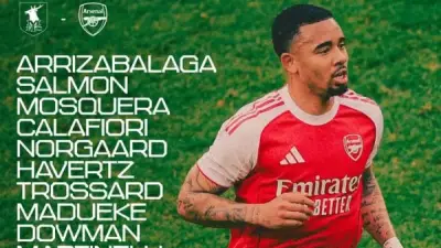 آرسنال يعلن تشكيلته لمواجهة مانسفيلد تاون في كأس الاتحاد الإنجليزي