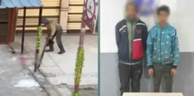 تفاصيل فيديو سرقة قطعة حديدية أمام أحد المحال ببورسعيد