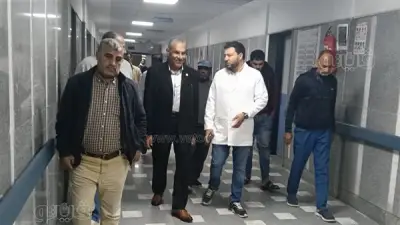 سكرتير عام مطروح يقوم بجولة تفقدية مفاجئة لمستشفى الضبعة ومحطة التحلية