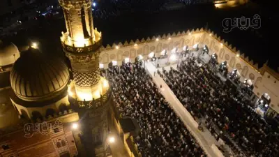 الجامع الأزهر يشهد إقبالاً كبيراً في ليلة السابع والعشرين من رمضان بصلاة التراويح والتهجد