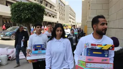 طلاب من أجل مصر بجامعة عين شمس ينظمون زيارة إنسانية لمستشفى أطفال الدمرداش