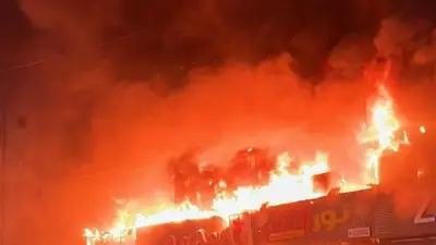 حريق هائل يلتهم مطعم نور الشام بكفر طهرمس في الجيزة ويشعل حالة من الذعر