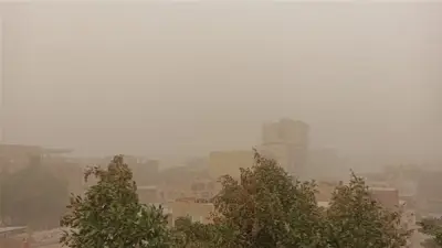 عواصف ترابية شديدة تضرب الوادي الجديد وتؤثر على الرؤية والطرق