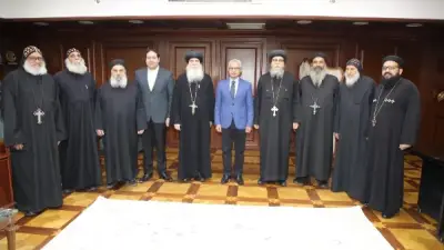 أساقفة بني سويف يهنئون القيادات بعيد الفطر في مشهد وطني مميز