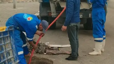 مياه القناة تواصل تطهير شبكات الصرف الصحي خلال ثاني أيام عيد الفطر