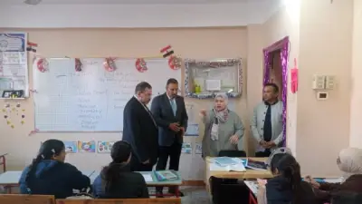 وكيل تعليم الدقهلية يتفقد مدارس غرب المنصورة بعد إجازة عيد الفطر