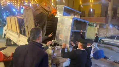 حي عين شمس يشن حملة مكبرة لإزالة الإشغالات والتعديات على الطرق العامة