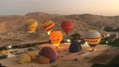 إلغاء رحلات البالون الطائر في الأقصر بسبب سوء الأحوال الجوية ورفع حالة الطوارئ