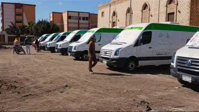 قافلة طبية مجانية تستمر في تقديم خدماتها لأهالي بني غني بالمنيا لليوم الثاني