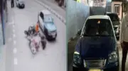 القبض على سائق تاكسي بعد هروبه إثر اصطدامه عمداً بدراجتين ناريتين في الغربية